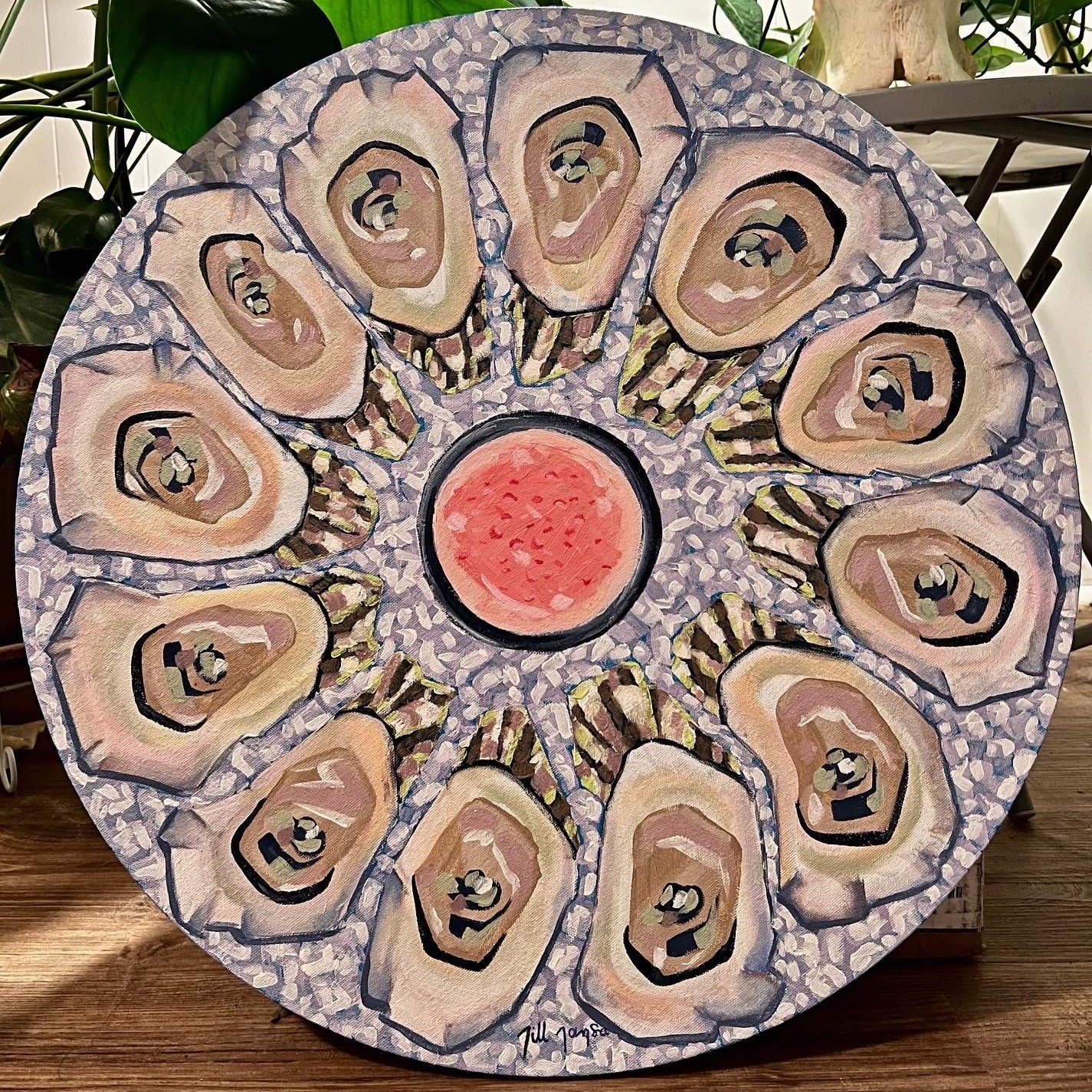 20" Round Oysters On Ice