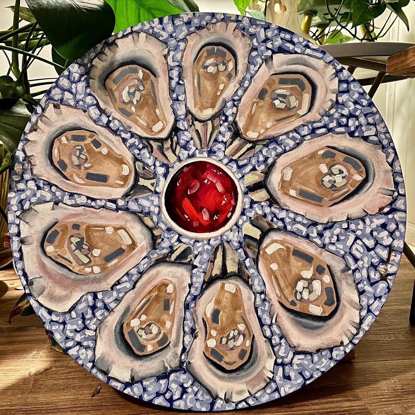20" Round Oysters On Ice